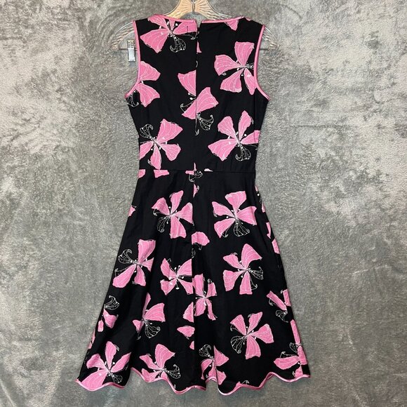 Speechless Juniors Floral Retro Babydoll Scalloped Hem Fit Flare Midi Dress 3 - Picture 2 of 14